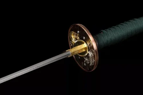 Vista 6 de Espada samurái japonesa Katana T10 hecha a mano, hoja de acero templado de arcilla, afilada de espiga completa, regalos para él, espada real, espada
