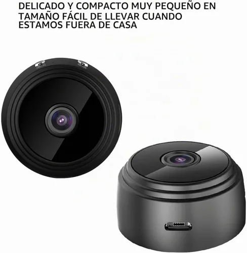 Vista 9 de Mini cámara A9, cámara IP HD 1080P con cubierta trasera magnética, mini videocámara de seguridad para el hogar, cámara de videovigilancia micro Negro