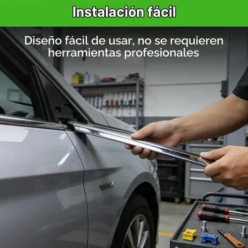 Vista 4 de Reemplazo de moldura cromada delantera derecha para Hyundai Sonata 87772-C1000 2015 2016 2017 Repuesto para Sonata 2015-2017, repuesto