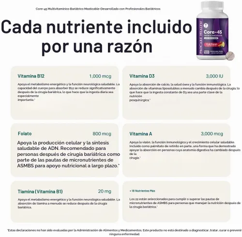 Vista 5 de ProCare Health Multivitamínico bariátrico una vez al día