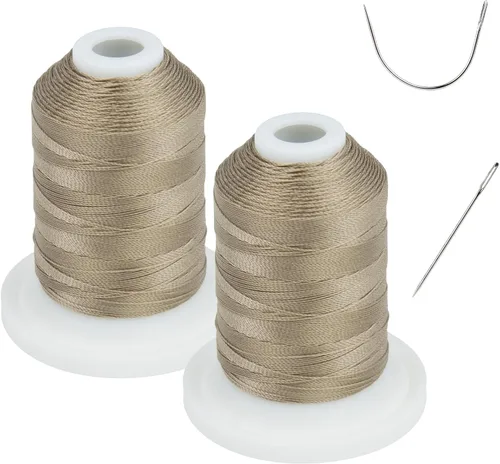Vista 19 de Resistente a los rayos UV - Simthread 100% Poliéster Hilo Entrelazado Tex 69 (12wt) - 250 Yardas 1 Blanco 1 Negro