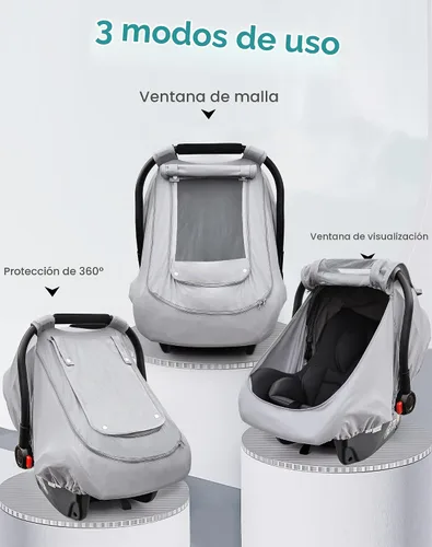 Vista 5 de Funda de asiento de automóvil para bebé para verano/primavera, funda de asiento de automóvil 100% algodón orgánico para bebés, cubierta de asiento