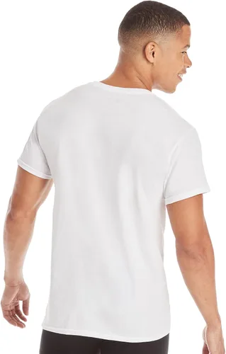 Vista 3 de Hanes Camisetas para hombre, control de olores, absorben la humedad, 100% algodón, paquetes múltiples