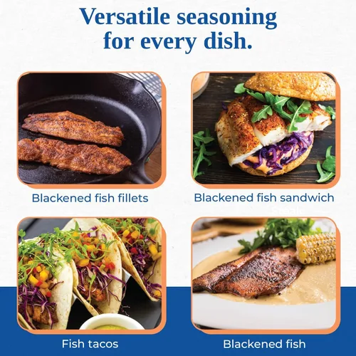 Vista 6 de Chef Paul Blackened Redfish Magic Seasoning Blends Especias y condimentos estilo cajún Sin gluten, sin MSG, sabor audaz Perfecto para asar a