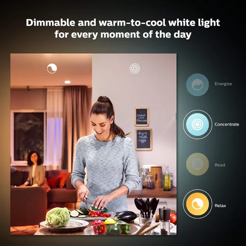 Vista 3 de Philips Hue Paquete de iluminación inteligente con bombillas de color e interruptor de atenuación (60 W)