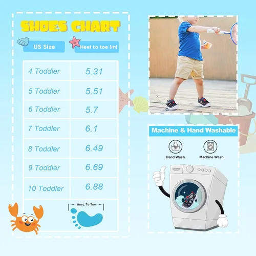 Vista 6 de JOINFREE Zapatos de agua para niños y niñas, transpirables, Qucik Dry Sport Playa, sandalias ligeras y flexibles