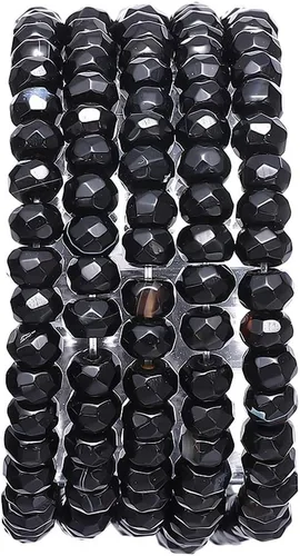 Vista 17 de BEADIA Cuentas de piedra natural africana de turquesa faceted rondelle 3x4mm semipreciosas sueltas para hacer joyas 38cm