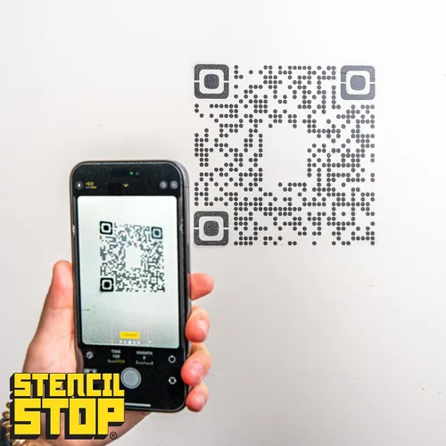 Vista 4 de Stencil Stop Plantillas personalizadas para pintura en aerosol, personalizables para logotipos, empresas, imágenes, plástico Mylar de 0.5 pulgadas