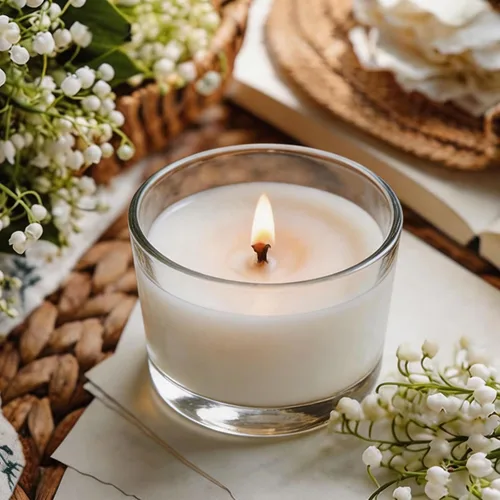 Vista 7 de Tarros de vela de vidrio de 4 onzas, paquete de 12 tarros pequeños para hacer velas, tarros vacíos de vidrio grueso de boca ancha con tapas de bambú