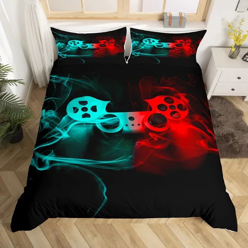 Vista 44 de Erosebridal Juego de ropa de cama para niños de construcción tamaño individual para niños, cubierta de edredón para camiones excavadoras, juego