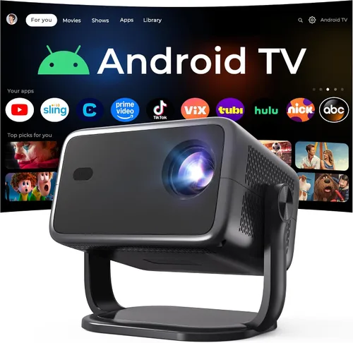 Vista 13 de [Netflix-Licensed/4K Support] Native 1080P Smart Projector, 800 ANSI X6 Pro X6 Netflix Black