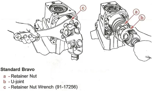 Vista 2 de A.A Llave de tuerca para MerCruiser Alpha One y Bravo 91-36235, 18-9803, 91-17256