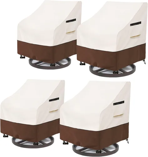 Vista 19 de Cubiertas para juego de muebles de patio Aacabo para 3 piezas de bistró al aire libre, cubierta impermeable 100% para muebles de exterior para 2