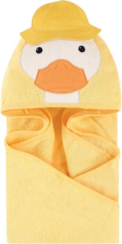 Vista 9 de Little Treasure Toalla unisex de algodón con capucha con cara de animal para bebé, elefante de flor, talla única