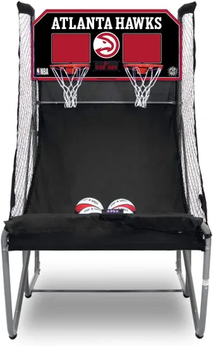 Vista 35 de Pop-A-Shot - Home Dual Shot Arcade Basketball Game with NBA Graphics l Sensor Scoring l 16 Game Modes l 7 Balls l Foldable Storage l for All NBA Fans