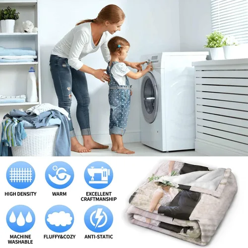 Vista 7 de EAQ Manta personalizada con collage de imágenes, es una manta personalizada para niños, adultos, familia, recuerdo, regalo