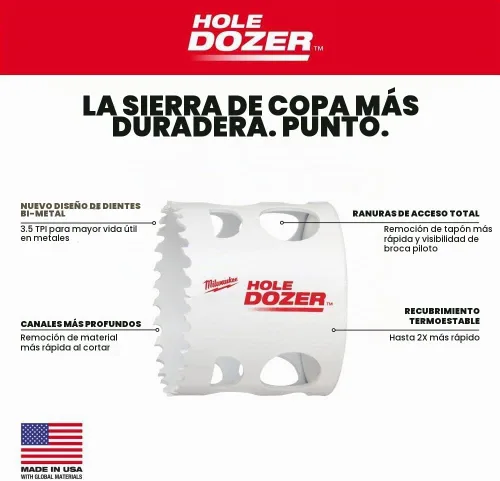 Vista 7 de Milwaukee Electric Tool 49-56-0117 Sierra de agujero bimetálica, 2