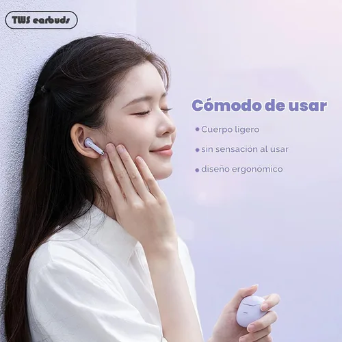 Vista 8 de Auriculares True Wireless Bluetooth 5.3 con micrófono para hacer ejercicio, cancelación de ruido, auriculares Blue Tooth, graves profundos, TWS