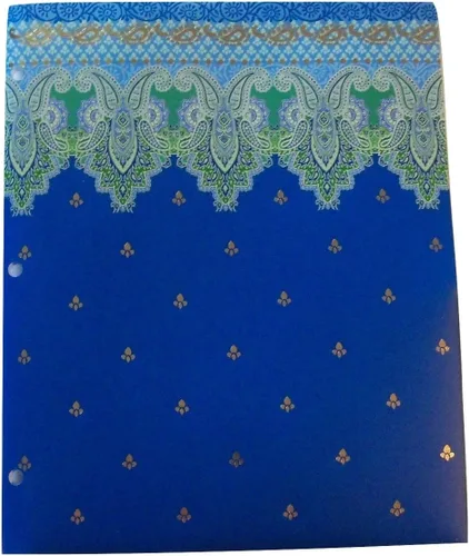 Vista 2 de Studio C Carolina Pad Juego de 2 carpetas de polietileno ~ Taj Mahal (violeta, rosa y más; azul, verde y más)