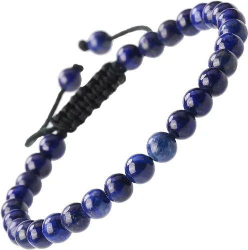Vista 69 de MASSIVE BEADS - Pulseras ajustables unisex de cuentas de cristal de piedras preciosas con poder curativo natural, de macramé Piedras de 7 chakras