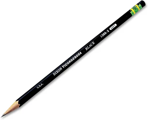 Vista 4 de Ticonderoga Lápices de madera, preafilados, 2 HB suaves, negro, 10
