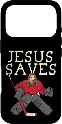 Vista 30 de Jesus Save Ice Hockey Goalie Religious Christian Goaltender Case for iPhone 17