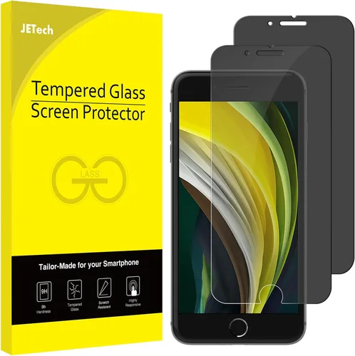 Vista 15 de JETech Protector de pantalla de privacidad para iPhone SE 3 (3ª edición 2022) de 4.7 pulgadas, película de vidrio templado antiespía, compatible