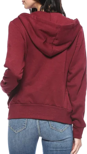 Vista 3 de Urban Look Sudadera con capucha de manga larga con cremallera y forro polar para mujer