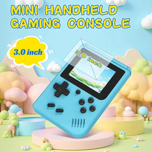 Vista 4 de Retro Gaming Console, Built-in 400 Classic Retro Game Console, 3.0 Inch IPS Screen Retro Handheld Game Console, 1020mAh Rechargeable Battery