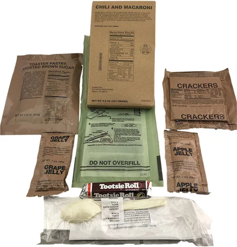 Vista 8 de Mre 2018 Inspector de fechas de comidas,listo para comer, caja de 12 genuino excedente US Militar.