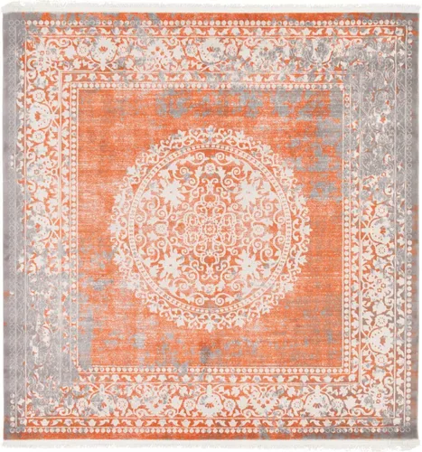 Vista 20 de Unique Loom Nueva Colección Clásica - Alfombra Olwen (2 pies 7 pulgadas x 10 pies, Azul Claro/ Marfil)
