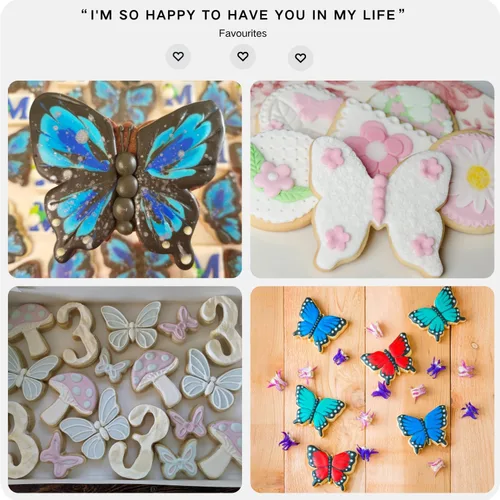 Vista 4 de LUBTOSMN Juego de cortador de galletas de mariposa, tamaño 3.9 pulgadas, 3.1 pulgadas, 2.4 pulgadas, 3 piezas, cortadores de galletas de fondant