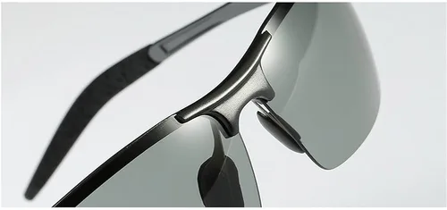 Vista 8 de minclLentes fotocromáticas polarizadas anteojos de sol Marco de conducción Ciclismo Semi photosensitive anteojos para Hombres