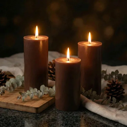 Vista 68 de Richland® Juego de 20 velas de pilar de 2 x 3 pulgadas, color marfil sin perfume