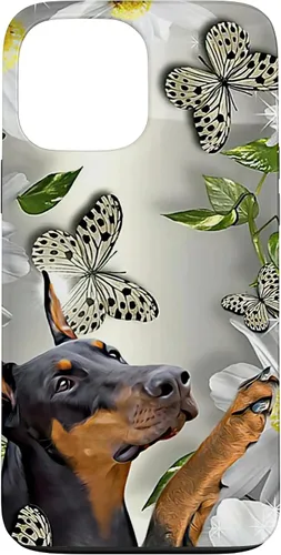 Vista 24 de Doberman Pinscher Daisy and Butterfly Case for iPhone 17