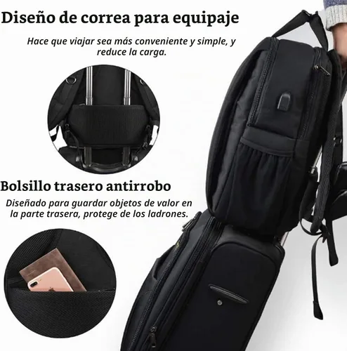 Vista 7 de CADeN Mochila para cámara DSLR, impermeable, antirrobo, con compartimento para laptop de 15.6 pulgadas, puerto de carga USB, soporte para trípode L5