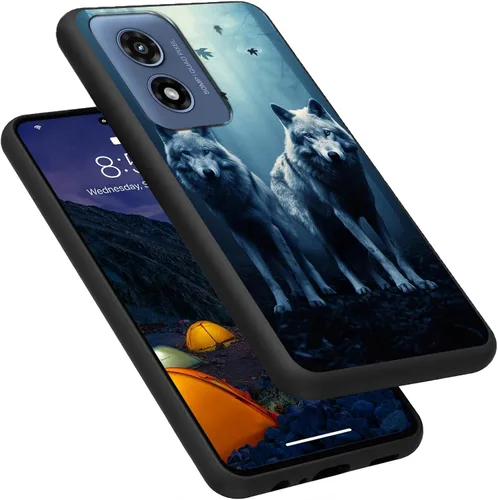 Vista 150 de Funda para Motorola Moto G Play 4G 2024, delgada y ligera, de silicona de TPU suave, color negro, ultrafina, para Motorola Moto G Play 4G 2024, Art