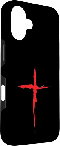 Vista 3 de Funda con Crucifijo de Símbolo Religioso de la Cruz Roja Sangre para iPhone 16