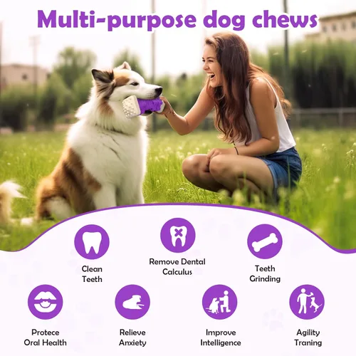 Vista 7 de RUXAN Juguetes masticables para perros, juguetes masticadores para perros, juguetes masticables para perros, juguete interactivo resistente