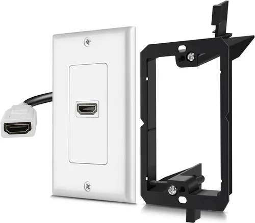 Vista 13 de TNP Placa de pared HDMI de 1 puerto, salida de paso 4K con cable de coleta