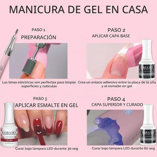 Vista 3 de KIARA SKY Esmalte de uñas en gel Soak Off de 0.5 onzas líquidas, negro a negro (G435)