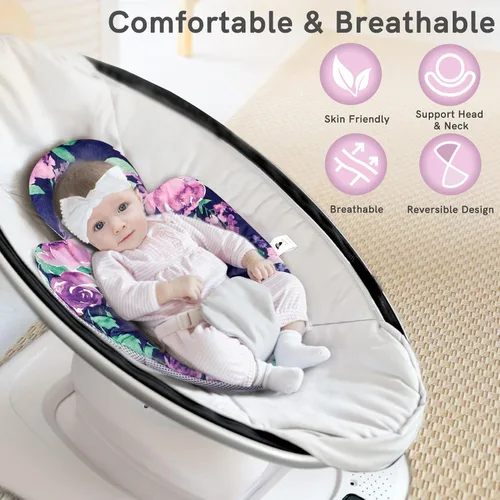 Vista 3 de TANOFAR Inserto para bebé, cojín de apoyo para cabeza y cuerpo recién nacido para recién nacido a niño, compatible con 4Moms MamaRoo y RockaRoo