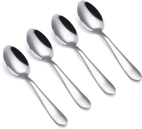 Vista 7 de VANRA Juego de 4 tenedores para niños de acero inoxidable tenedores de cena para niños Juego de cubiertos plateados de 5.7 pulgadas (4 tenedores)