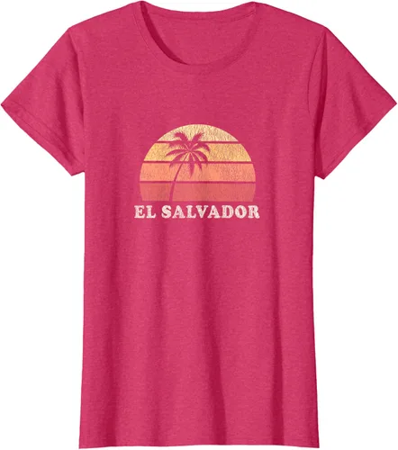 Vista 12 de El Salvador Vintage 70s Retro Throwback Design Camiseta, Azul