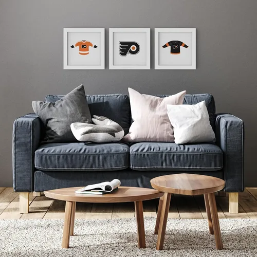 Vista 2 de Trends International Gallery Pops NHL Philadelphia Flyers - Jersey Wall Art Bundle (3-Pack) Gallery Pops Wall Art, White Framed Version
