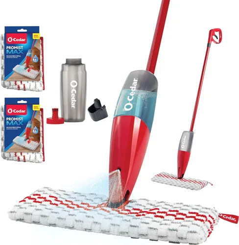 Vista 13 de O-Cedar ProMist MAX Mopa de Spray de Microfibra Elimina el 99% de las Bacterias con Solo Agua, Incluye 1 Repuesto Adicional
