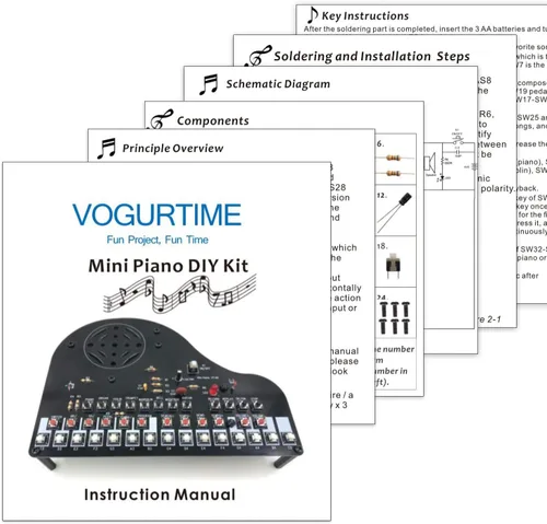 Vista 3 de Kit de Proyecto de Soldadura de Piano DIY, Kit de Práctica de Soldadura Electrónica, Gran Proyecto STEM y Regalo, Multifuncional