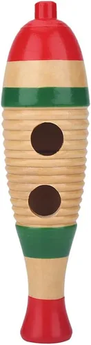 Vista 3 de Bnineteenteam Instrumento de percusión Guiro de madera en forma de pez con raspador