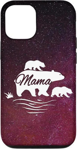Vista 28 de Mama Bear with 2 Cubs Space Stars Galaxy Mama Bear Case for iPhone 17