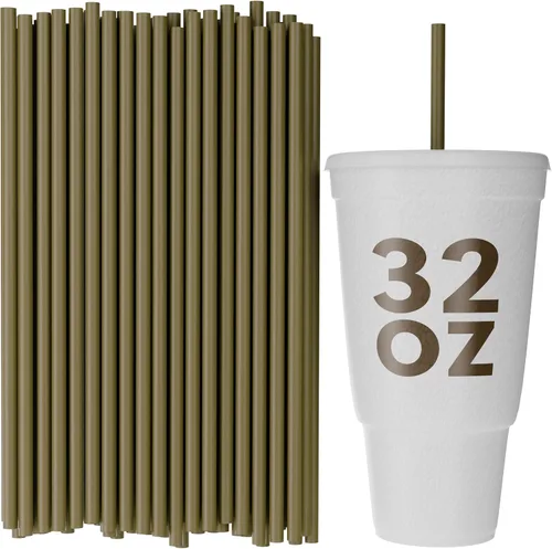 Vista 5 de Pajitas de vaso desechables - 10 pulgadas de alto (negro, 250)